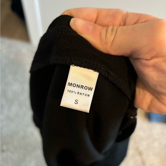 Monrow Black Fringe Skirt size Small - Picture 8 of 9